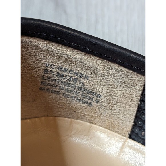 Vince Camuto Becker Black Leather Open Weave Slip On Loafer Sneaker sz 8.5 - Picture 6 of 10